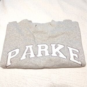 PARKE Varsity Mockneck Gray and White SOLD OUT